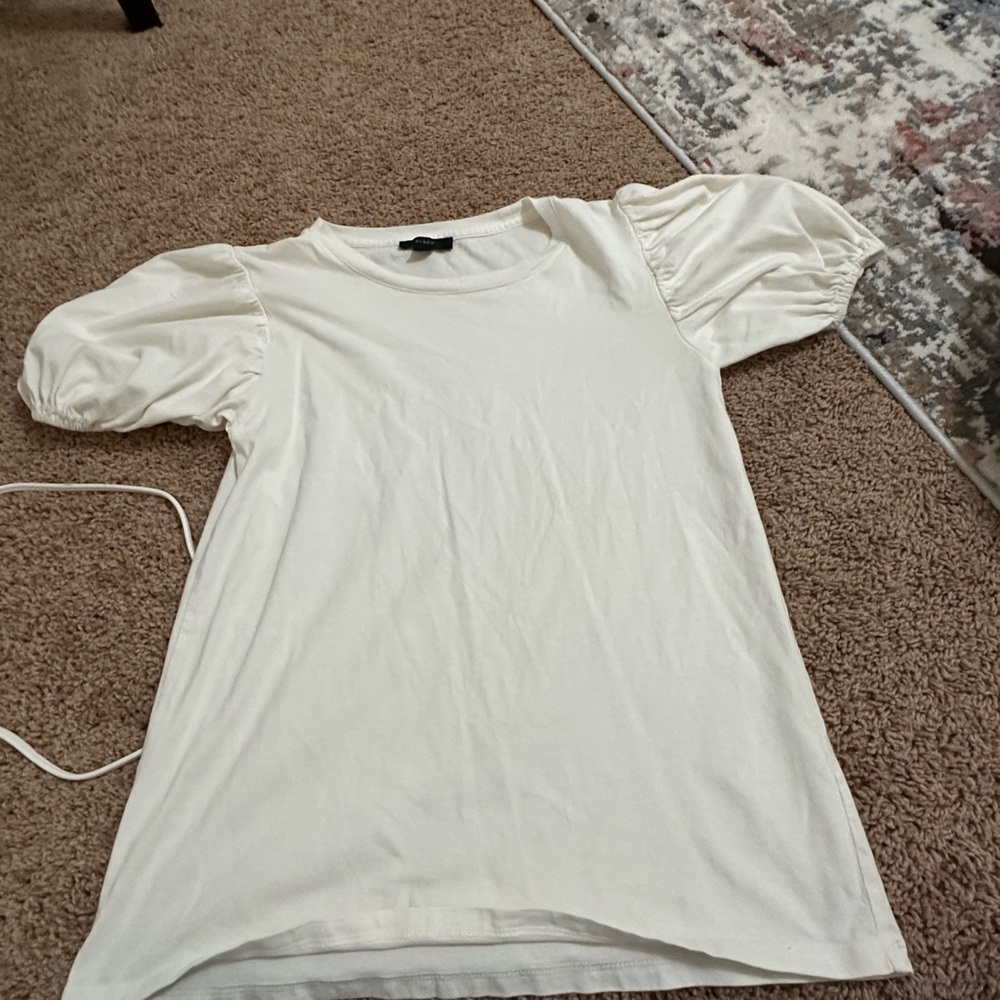 J. Crew Cream Puff Sleeve Tee